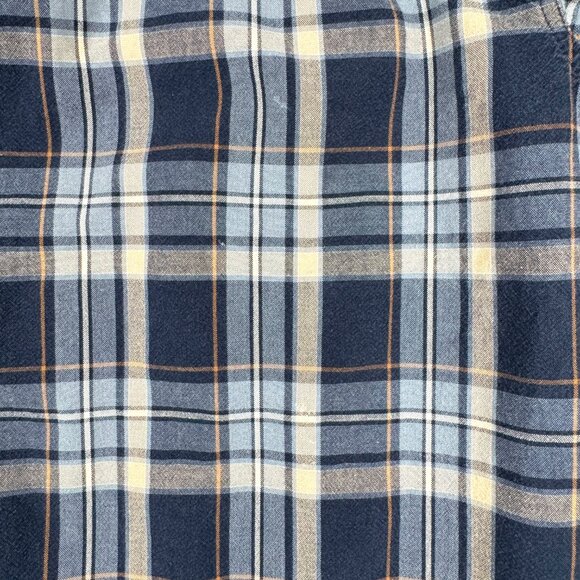 Carhartt Men’s L Blue Tan Plaid Long Sleeve Button Up Workwear Shirt - Picture 6 of 10